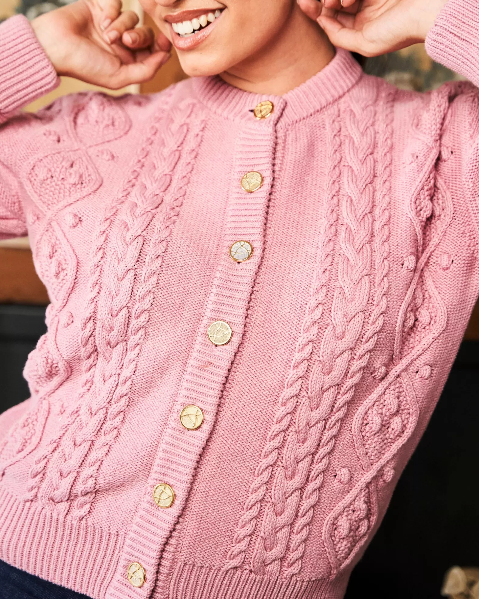 Minuit sur Terre Nuage Vieux Rose< Sweaters & Vests